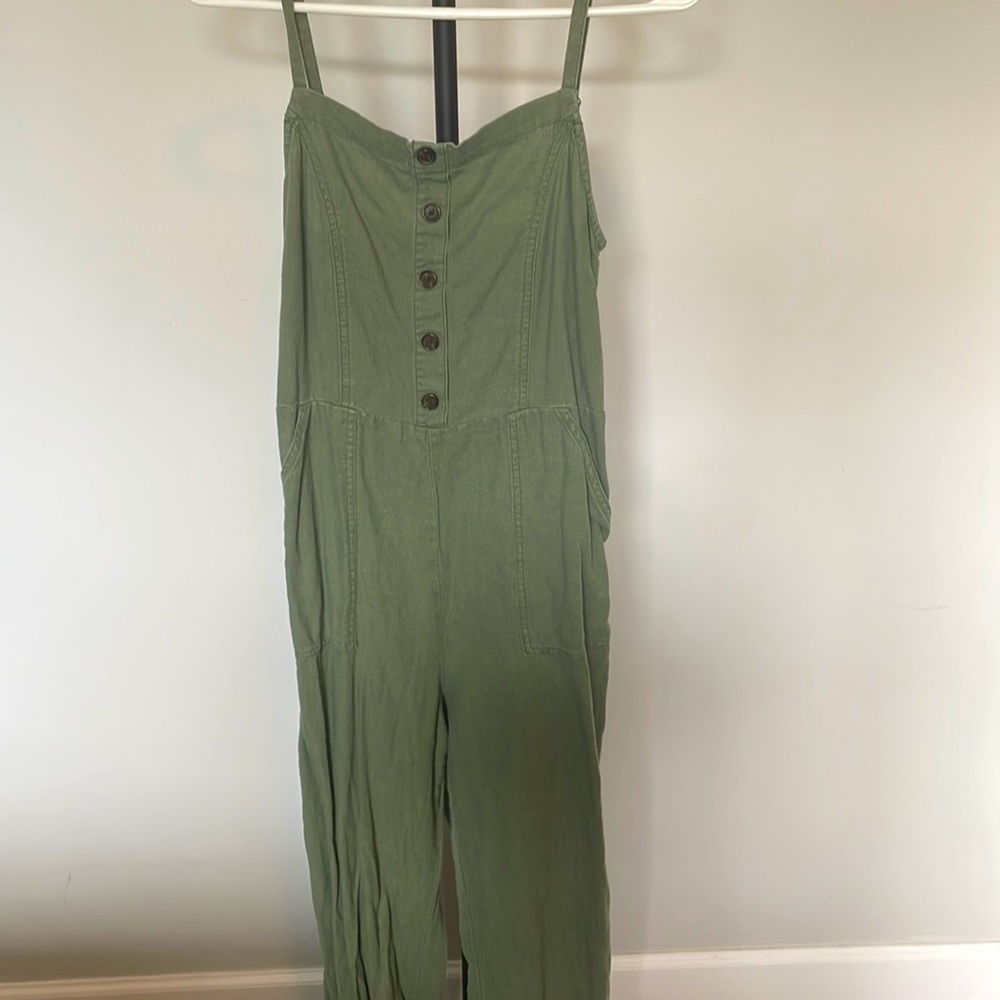 Green denim style jumpsuit, Old Navy